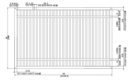 60X96 inch sliding fencing gate (secluded)