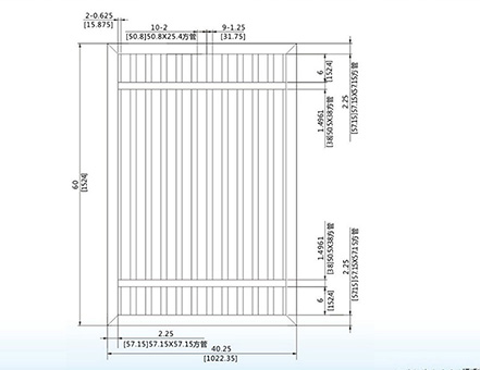 60X40.25 inch sliding fencing gate (secluded)